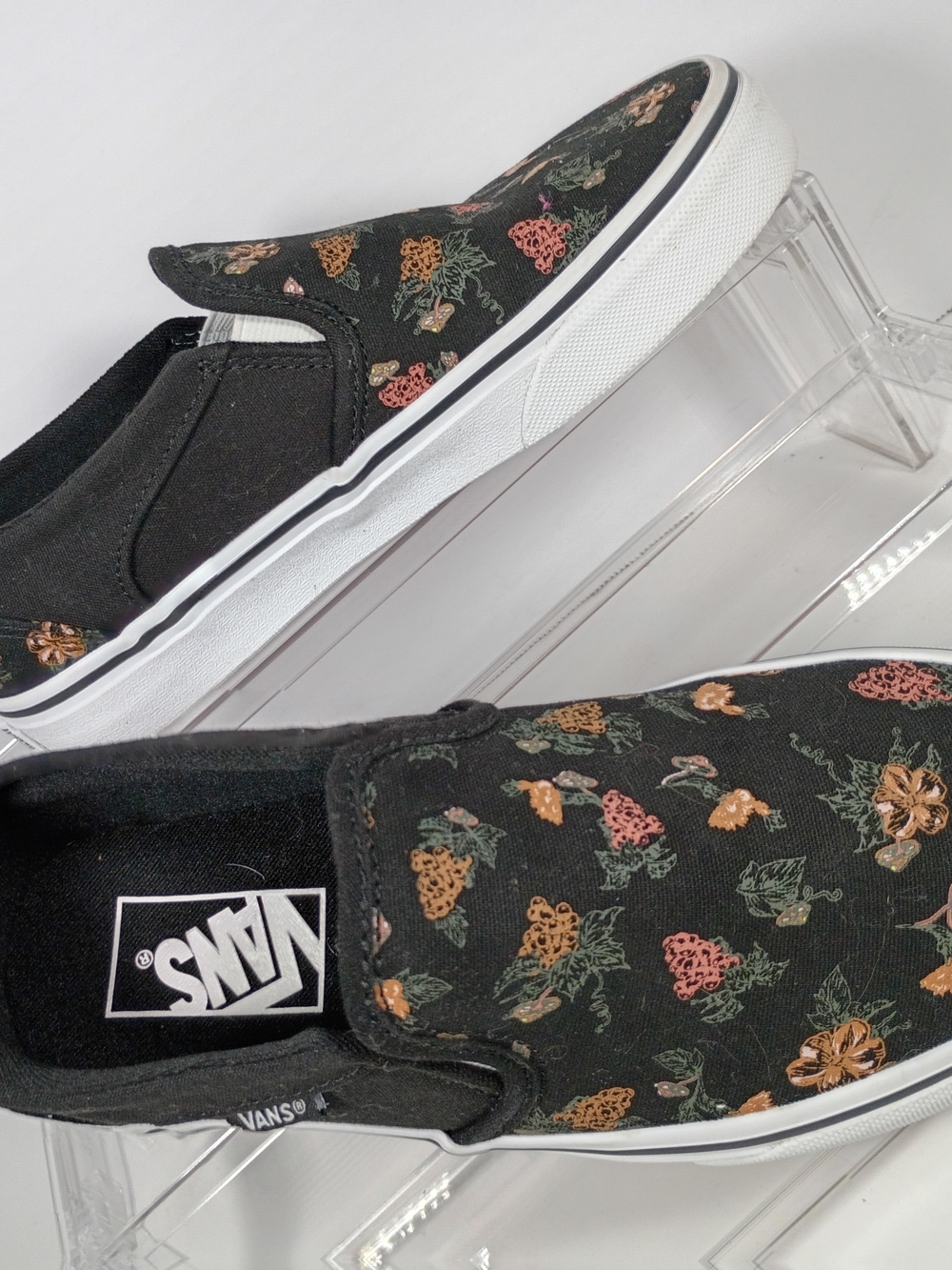 Vans Slip-On Floral Black Women's Sneakers 6